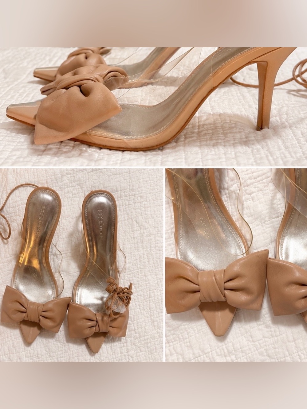 ASOS Nude Bow Slingback Heels – New Without Tags - Picture 3 of 4